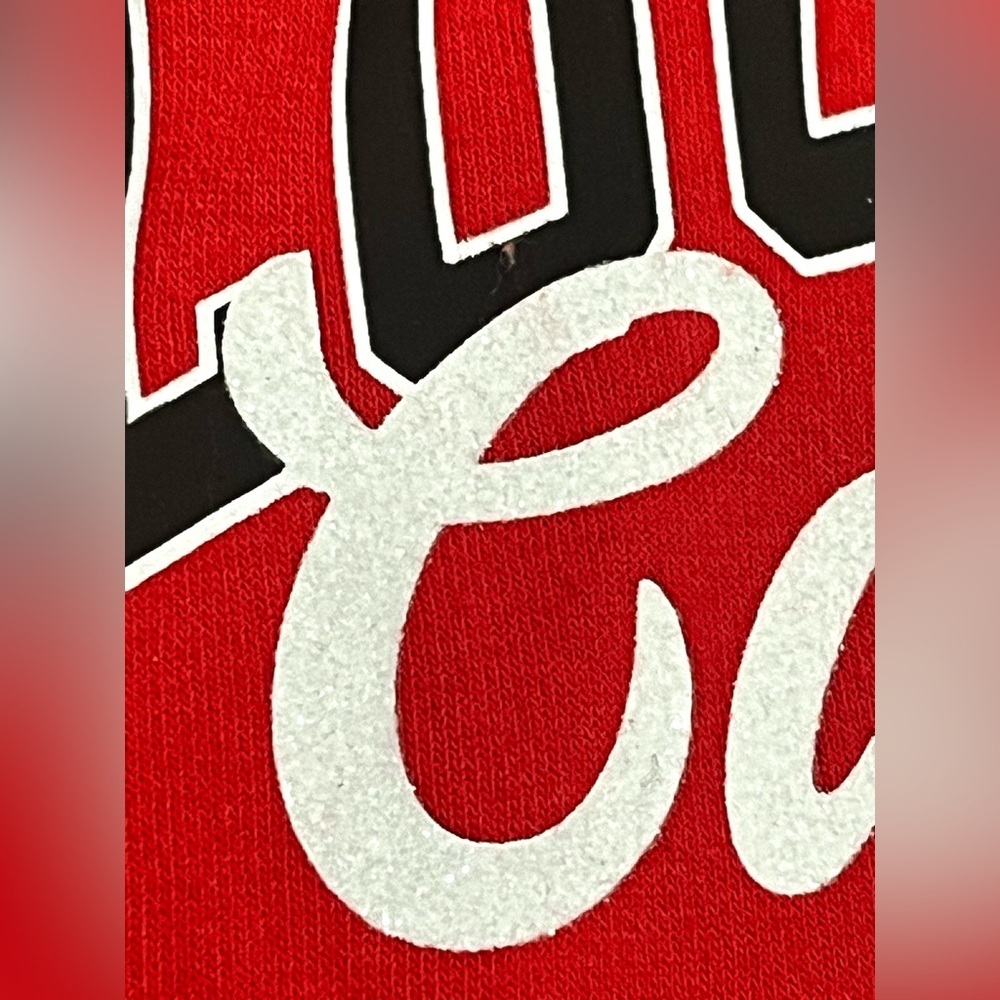 Louisville Cardinals Women’s Captivating Red White Gray Hoodie Sweatshirt - Picture 6 of 16